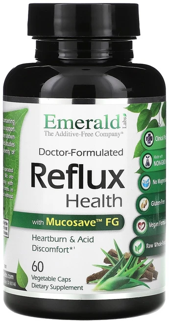 Emerald Laboratories 역류성 건강 - Mucosave FG 함유 베지 캡슐 60정 Laboratories (에메랄드 래보라토리스), 1개 - 쿠팡