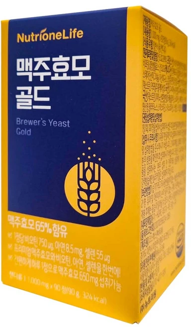뉴트리원 맥주 효모 골드 비오틴 맥주 효모 남성 여성 두피 두발 머리 카락 손톱 임산부, 90정, 1박스 - 쿠팡