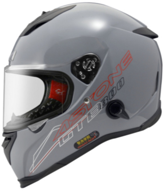 ASTONE GTB800 素色 安全帽 內墨鏡 眼鏡溝 排齒扣 台灣公司貨, 水泥灰,S
