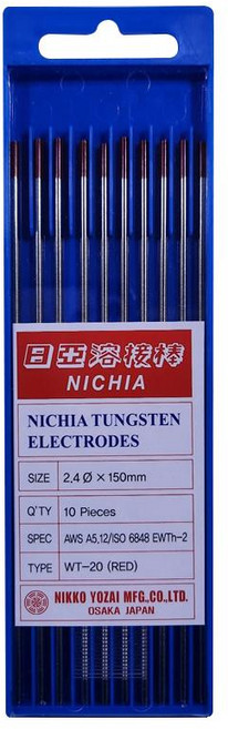 [니치아] 텅스텐봉 WT20 10EA, 1세트, 3.2mm*150(토륨)