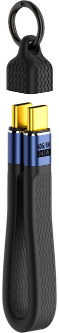 Kamera USB4 240W Type-C 鑰匙圈傳輸充電線 13.7cm 短線 PD3.1 8K 40Gbps, 1個