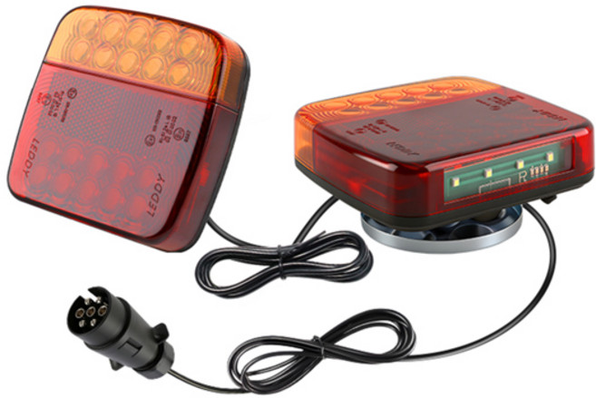 12V 마그네틱 LED 트레일러 견인등 키트 LED 트레일러 라이트 마그네틱 라이트 키트 RV 픽업트럭 선박용, [01] US