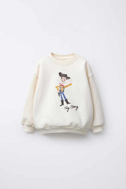 ZARA WOODY TOY STORY © DISNEY PIXAR 자수 스웨트셔츠 - 크림 {QHJ}