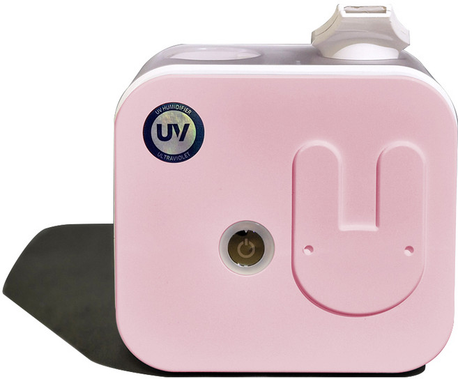우리 생수병 미니 초음파 가습기, 핑크