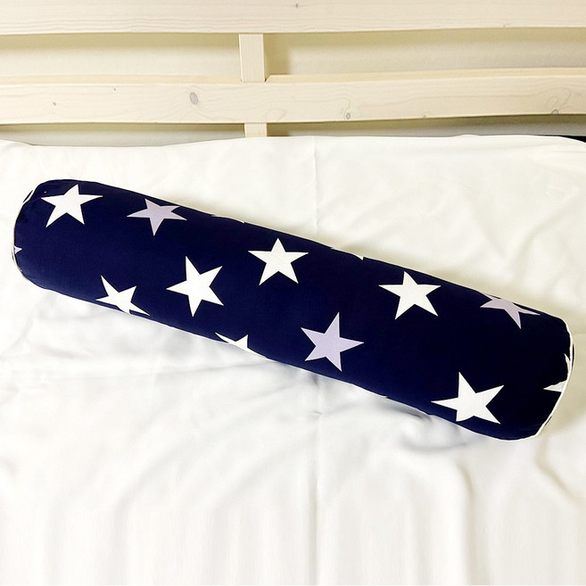 TD 순면 롱쿠션 가드쿠션 바디필로우 2인캔디 커버 & 솜포함 사탕베개, 스타그레이쿠션커버만(커버단독)