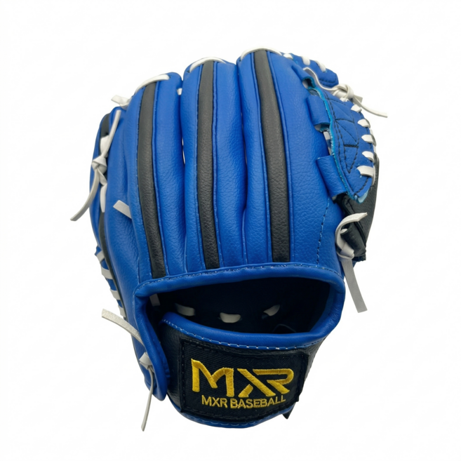MXR 우리아이 첫 야구글러브 봄맞이 온가족 캐치볼 올라운드용, 1개, 블루+블랙