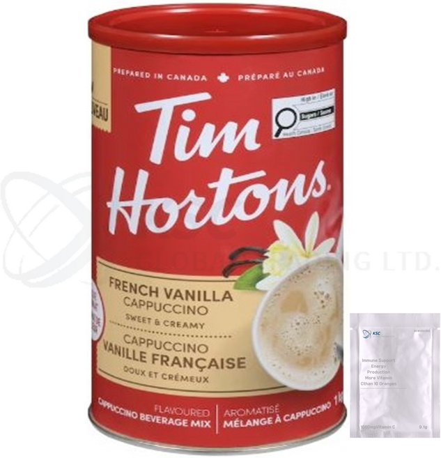 캐나다 팀홀튼 프렌치 바닐라 카푸치노 1kg+캐나다 비타민 1개 번들상품, 1개입, 1kg