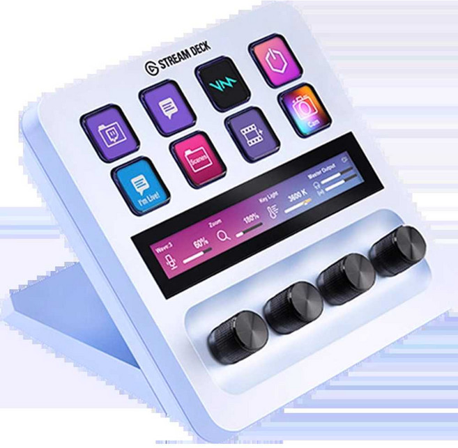 Elgato Stream Deck 방송 콘솔 매크로 키 프로그래밍, 1개, 상세페이지 참고, 개울 갑판 (하얀색)