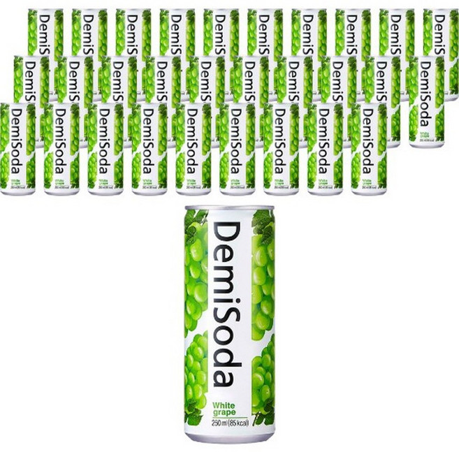 데미소다 청포도 탄산음료, 250ml, 24개