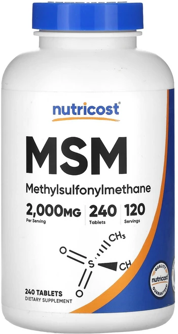 Nutricost MSM 2000mg 240정(1정당 1000mg), 1개, 240정 - 쿠팡