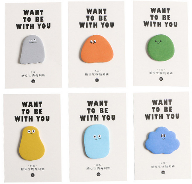 미니 포스트잇 6종 세트 접착 메모지 다이어리 꾸미기 스티커, 2세트