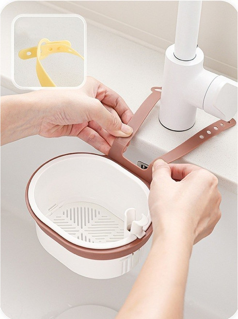 픽티브 원터치 음식물 다용도 거름망, 화이트, 1개