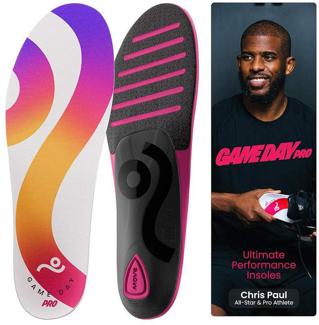 MOVE Game Day Pro- 농구 배구 축구 테니스 육상 야구 달리기 및 활동적인 라이프 스타일을 위한 얼티밋 퍼포먼스 스포츠 안창 추가 충격 흡수 (M 9-9, 1개