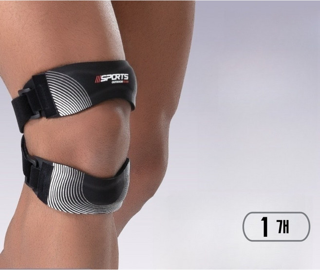 준성유통 스포츠 슬개골 실리콘 무릎보호대 다용도 호환, 블랙, 1개