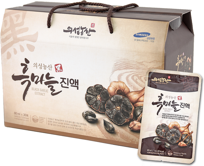 의성농산 흑마늘진액 1박스(80ml 30팩-1개월분), 1개, 2.4L
