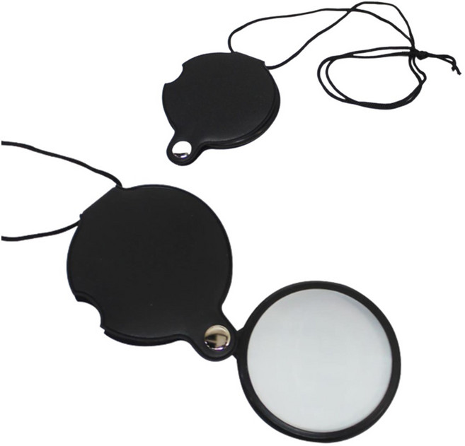 키즈 관찰 체험활동용 접이식 목걸이 돋보기 학습 아동 과학