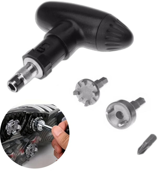 [72 스윙스] 고급형 골프 스파이크 렌치 징 조이게 교체 핸들, 전용렌치, 1개