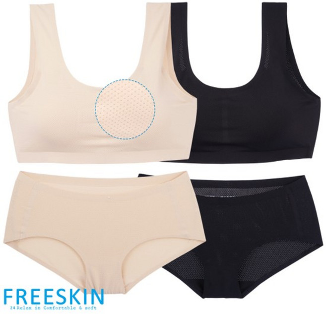 메쉬 심리스 슬림핏 브라팬티 fsst1230
