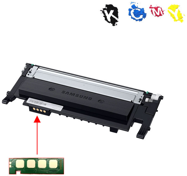 삼성 SL-C565W SL-C565FW 칩 토너칩 리필토너칩 충전토너칩 재생토너칩 호환칩, 1개, 칩-검정