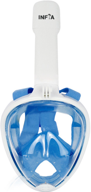 인피아 풀페이스 스노쿨링마스크 스노쿨링 세트, 블루