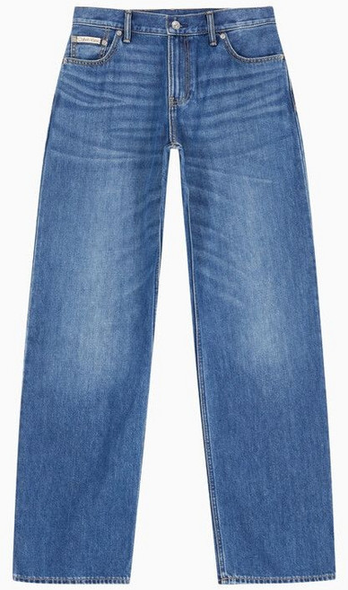 캘빈클라인 진 여성 로우라이즈 릴렉스핏 미드블루 37.5 라이트웨이트 청바지 J225109 387735