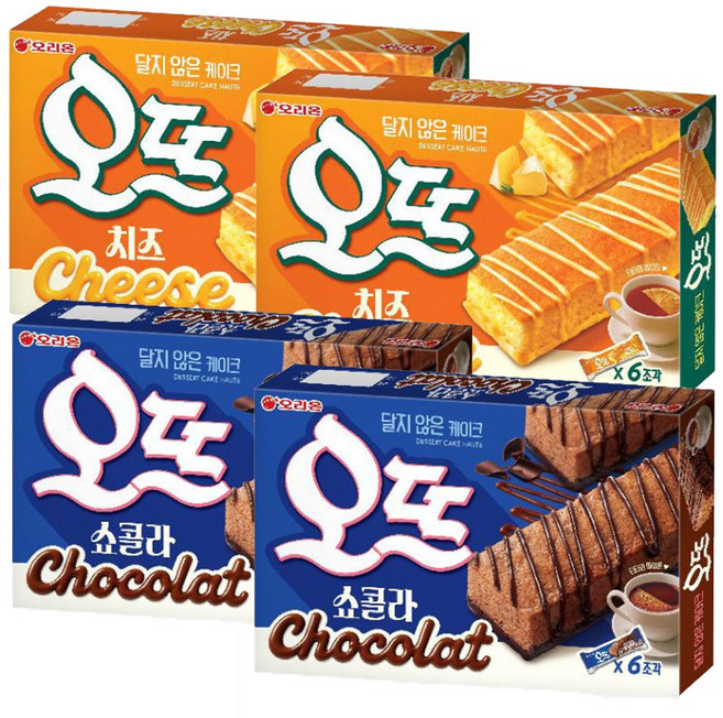 오리온 오뜨 쇼콜라 150gX2개+오뜨 치즈 144gX2개, 4개, 144g