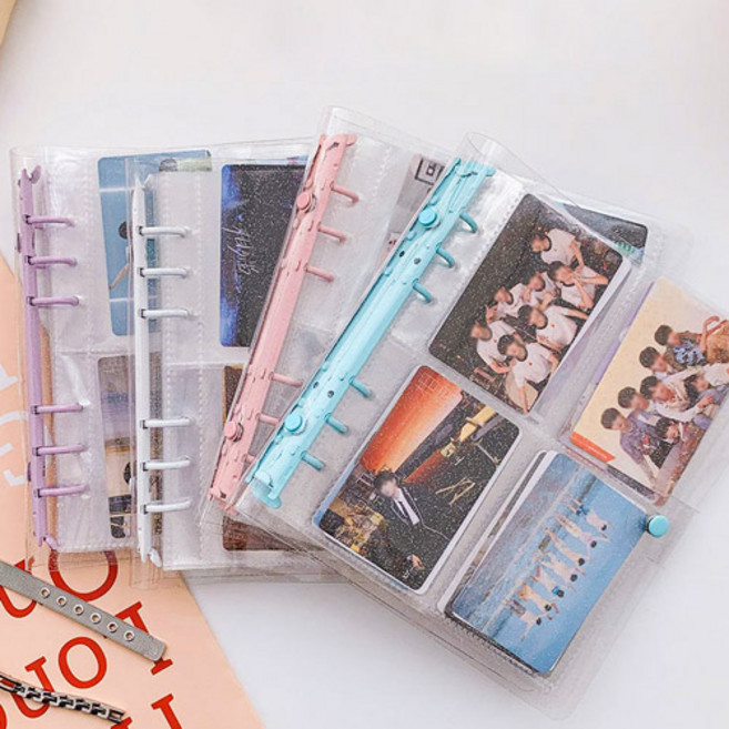 6공 포카 바인더 콜렉트북 콜북 탑로더 보관함 포토카드 앨범 a5 4포켓, 속지10장