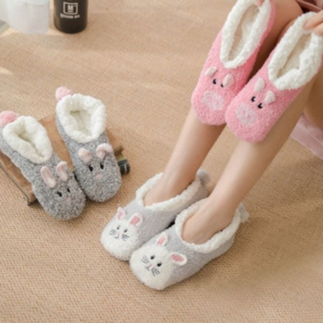 겨울 방한 보온 기모 수면 양말 덧신 털 실내화 3종MOA