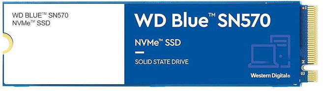 500GB WD 블루 SN570 NVMe 인터널 M.2 최대 PCIe x4 (WDS500G3B0C) 3500MB/s 2280 SSD 3세대, 2TB, 2TB