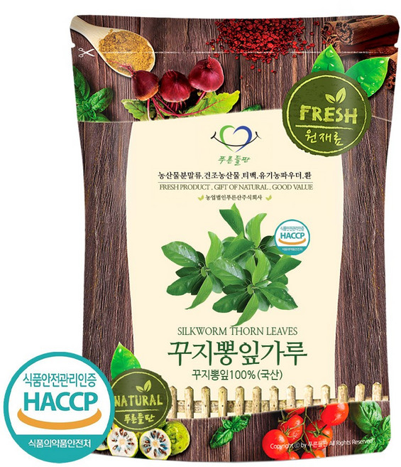 푸른들판 국산 꾸지뽕 잎 가루 분말 100% 구지뽕 나무 잎 차 HACCP, 100g, 1개