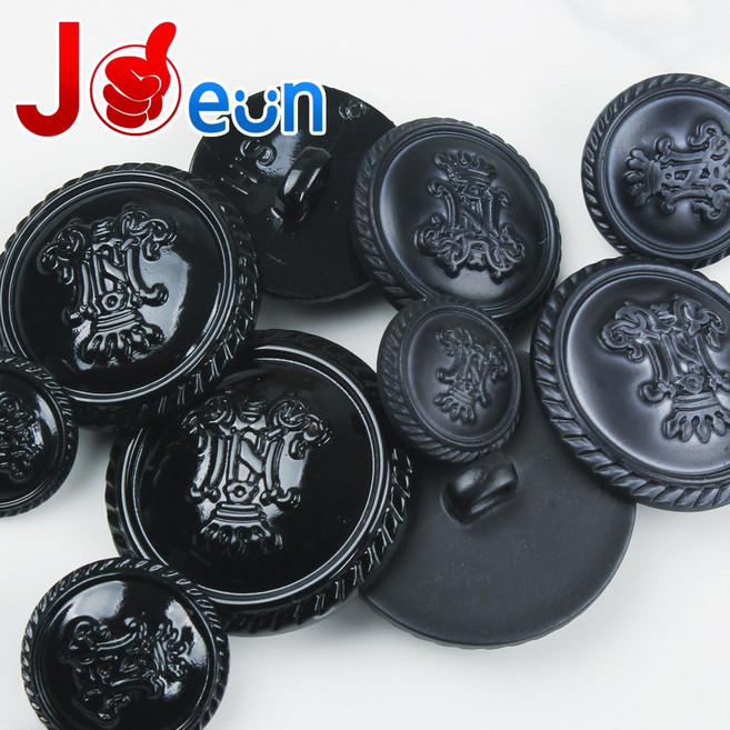 도금 단추 럭셔리 양복 정장 신라 단추, 1세트, B.신라 무광블랙-15mm(4개)