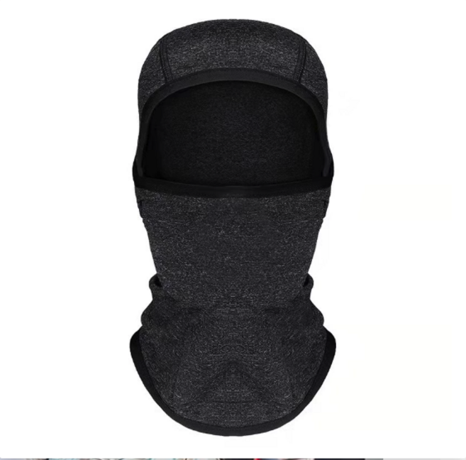 兒童巴拉克拉法帽 滑雪登山頭套 防寒保暖面罩, 黑色, 1個