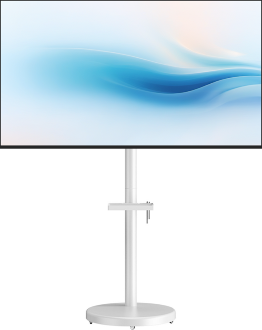 Bornoon 이동식 TV 스탠드 거치대 10~46인치 모니터 스탠드 KM-02S, 화이트 × 1개