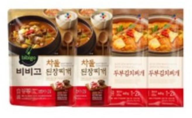 비비고 두부김치찌개460g 2p + 차돌된장찌개460g, 1.84kg, 3세트