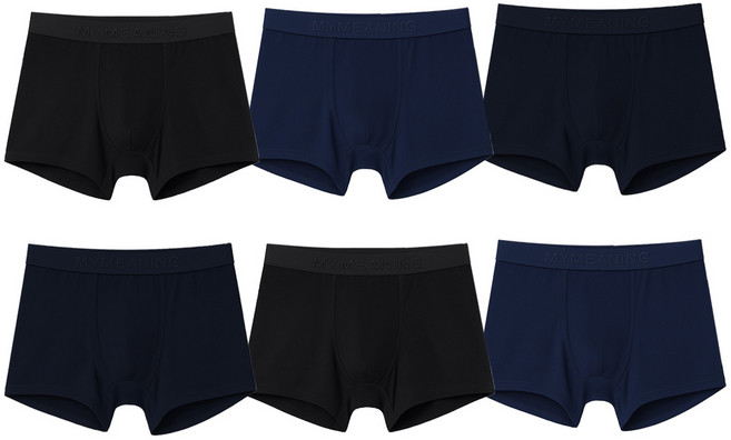 내의미 남성 60수 면스판 드로즈 아웃밴드 사각팬티 6매 MYMDC605