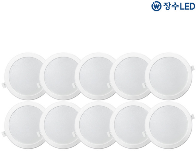 장수램프 6인치 다운라이트 15W 매입등, 주광색, 10개