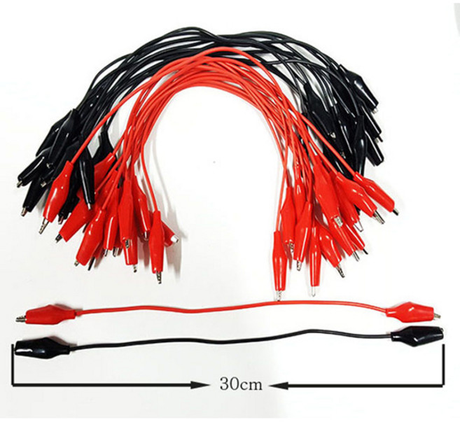악어 클립 케이블(적색 흑색) 집게전선(10개1조) RHI, 1세트