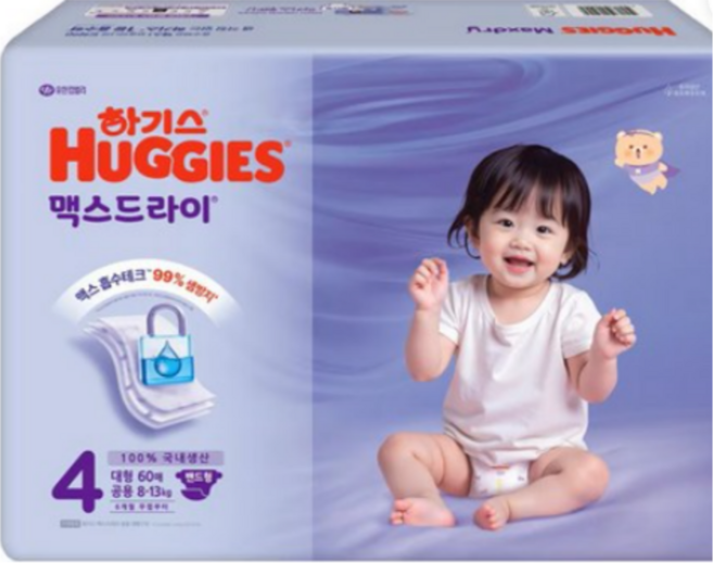 하기스 맥스드라이 뉴 공용 점보 밴드형, 4단계, 180매