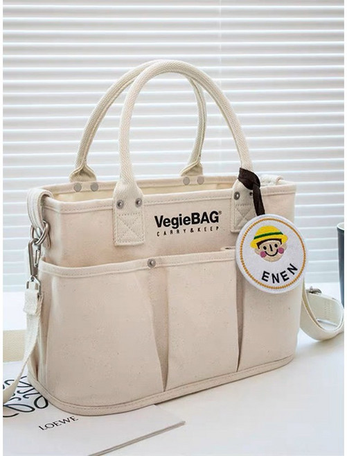 VegieBAG 帆布托特包 多口袋斜挎媽媽包