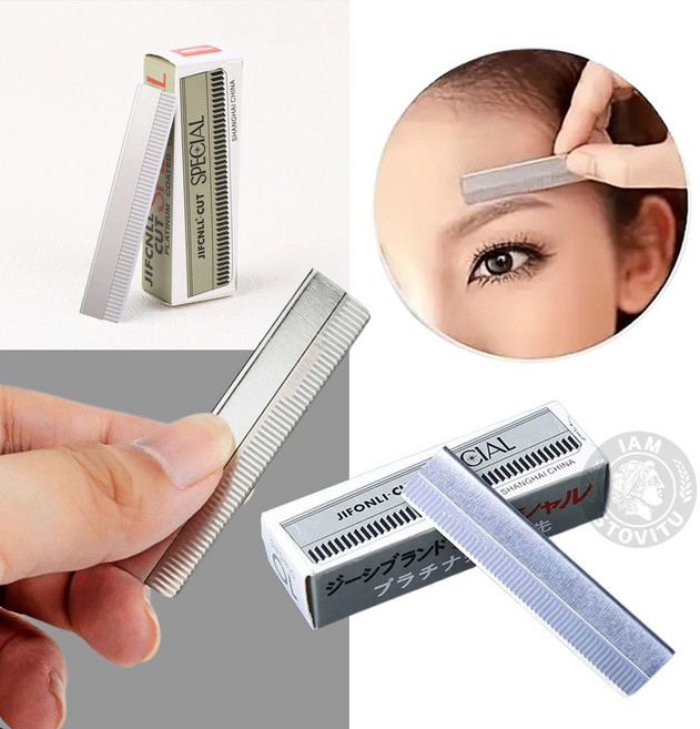 일회용 눈썹 커터칼 1회용 눈썹칼 면도날 연필깎이 다용도 칼날 10pcs, 1세트, 메탈