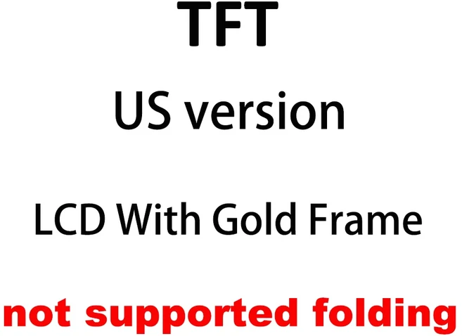 Z 플립 4 5G F721B F721W TFT 품질 LCD 디스플레이 프레임 포함 터치 스크린 디지타이저 어셈블리 교체 수, 01 China Mainland, 02 US Gold Frame