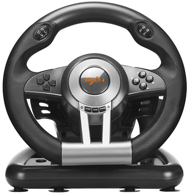 피엑스엔 콘솔 게임 및 PC 겸용 스티어링 레이싱휠, 1개, PXN-V3(블랙)