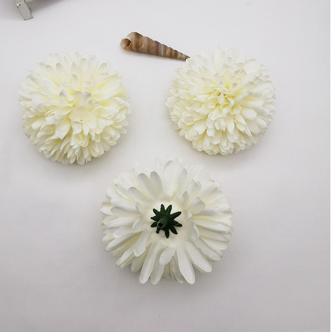 蒲公英球菊 兵乓菊 圓球菊 森林系仿真花材, 奶白, 1個