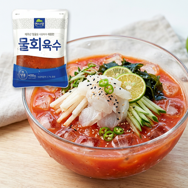 물회육수 400g 5팩 ( 냉동육수 물회소스 냉국육수 새콤육수 간편식), 5개