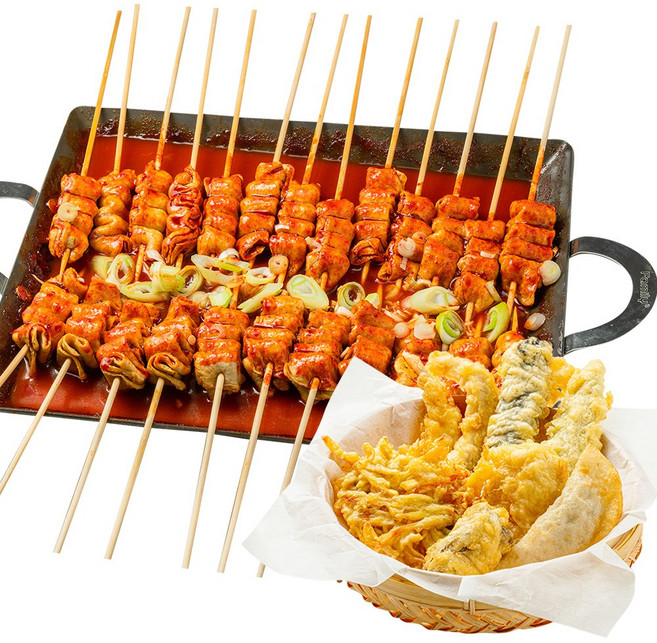 떡보라 빨간오뎅 밀키트+수제모둠튀김(8종) 세트 청주 맛집, 1개, 620g