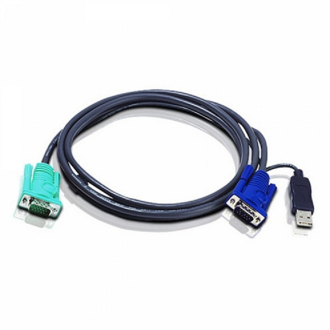 ATEN 2L-5205U USB KVM 케이블 5M (CL3000 CL5708 CL5716 CL5800 호환), 1개