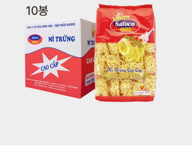 [에이치디] 사포코 에그누들 홍콩면 계란면 500g x 10개입 1박스 [원산지:베트남], 10개