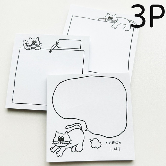 고양이 메모지 모음 메모지 다꾸 미니 메모지, 냥이메모지모음.3