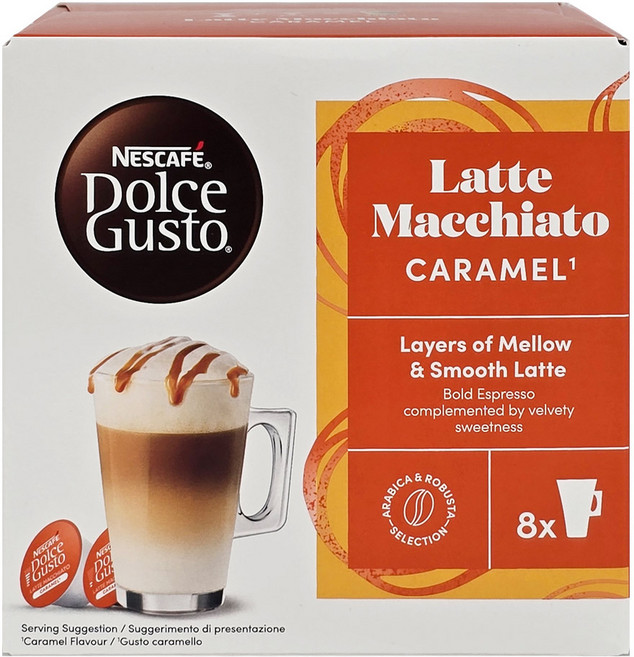 네스카페 돌체구스토 카라멜 라떼 마끼아또, 145.6g, 1박스, 1개입