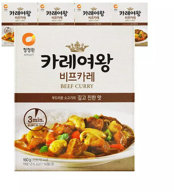 청정원 카레여왕 비프 160g 5개